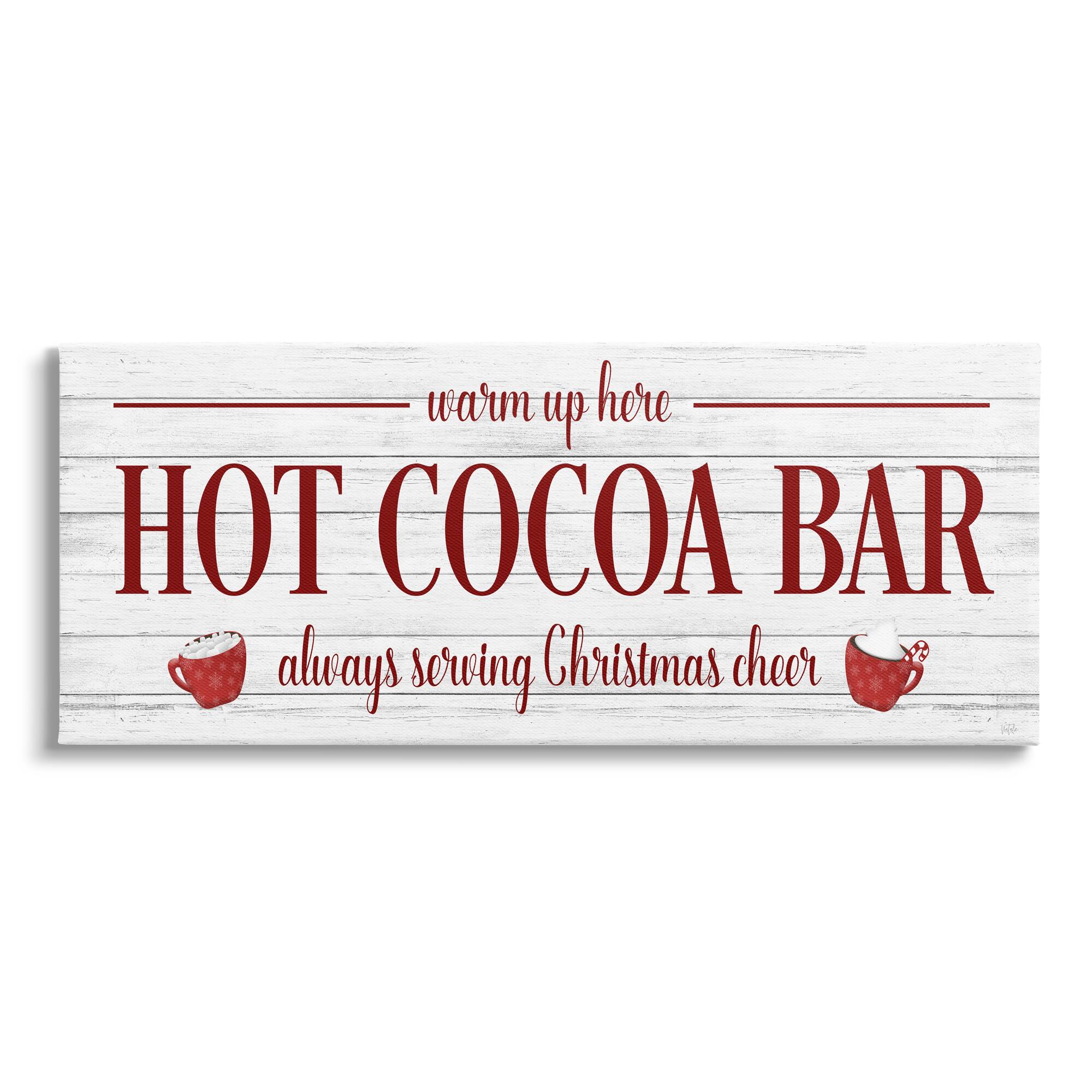 Stupell Industries Hot Cocoa Bar Winter Beverage Canvas Wall Art